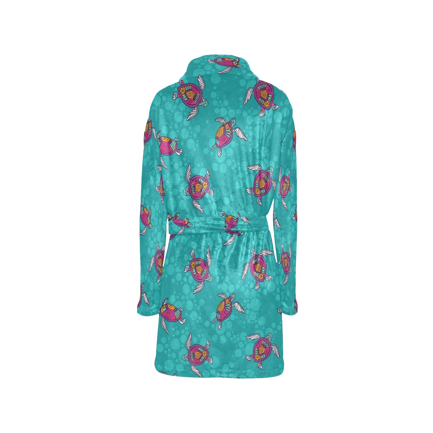 Sea Turtle Pattern Women's Fleece Robe