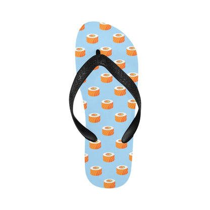Salmon Sushi Print Design LKS307 Flip Flops
