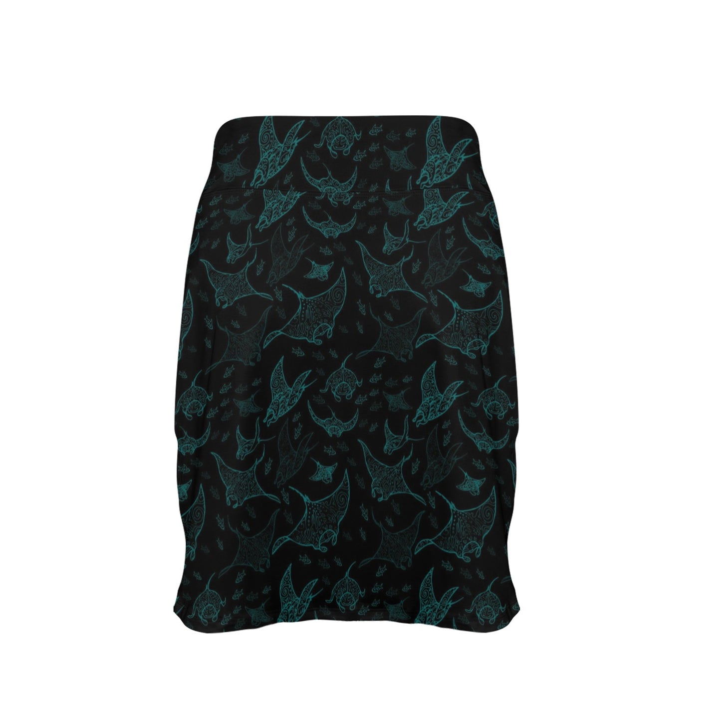 Manta Ray Print Design LKS402 17" Golf & Pickleball Skort with Pockets