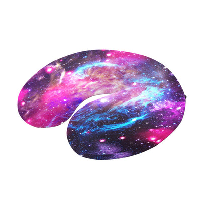 Galaxy Night Purple Space Print U-Shaped Travel Neck Pillow