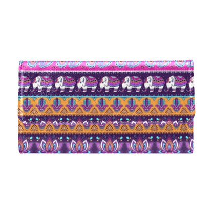 Boho Indian Style Pattern Women's Trifold Wallet