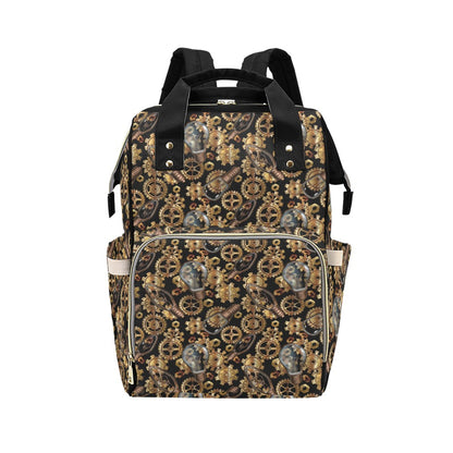 Steampunk Lightbulb Print Design LKS304 Diaper Bag Backpack