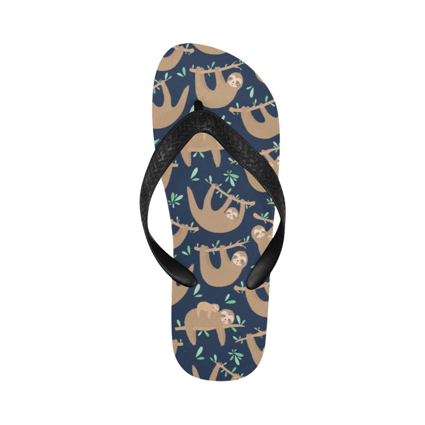 Sloth Print Design LKS307 Flip Flops