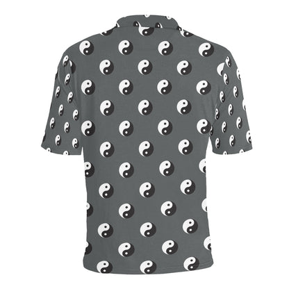Yin Yang Print Design LKS303 Men Polo Shirt