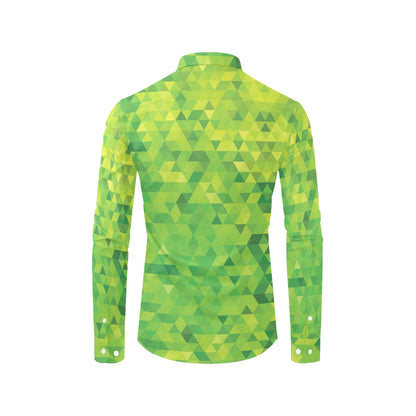 Geometric Print Design LKS402 Men's Long Sleeve Dress Shirt