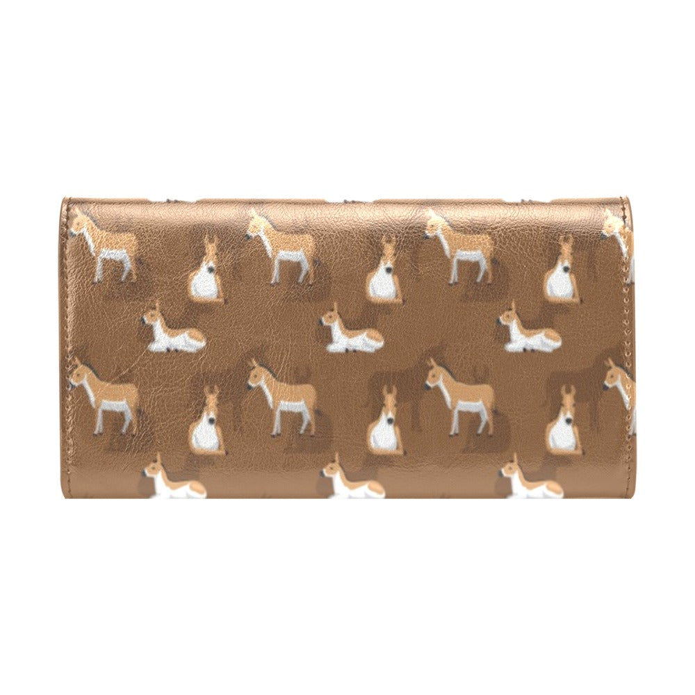 Donkey Print Design LKS401 Women's Trifold Wallet