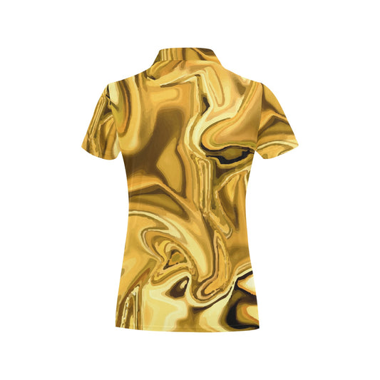 Liquid Pattern Print Design 03 Women's Polo Shirt