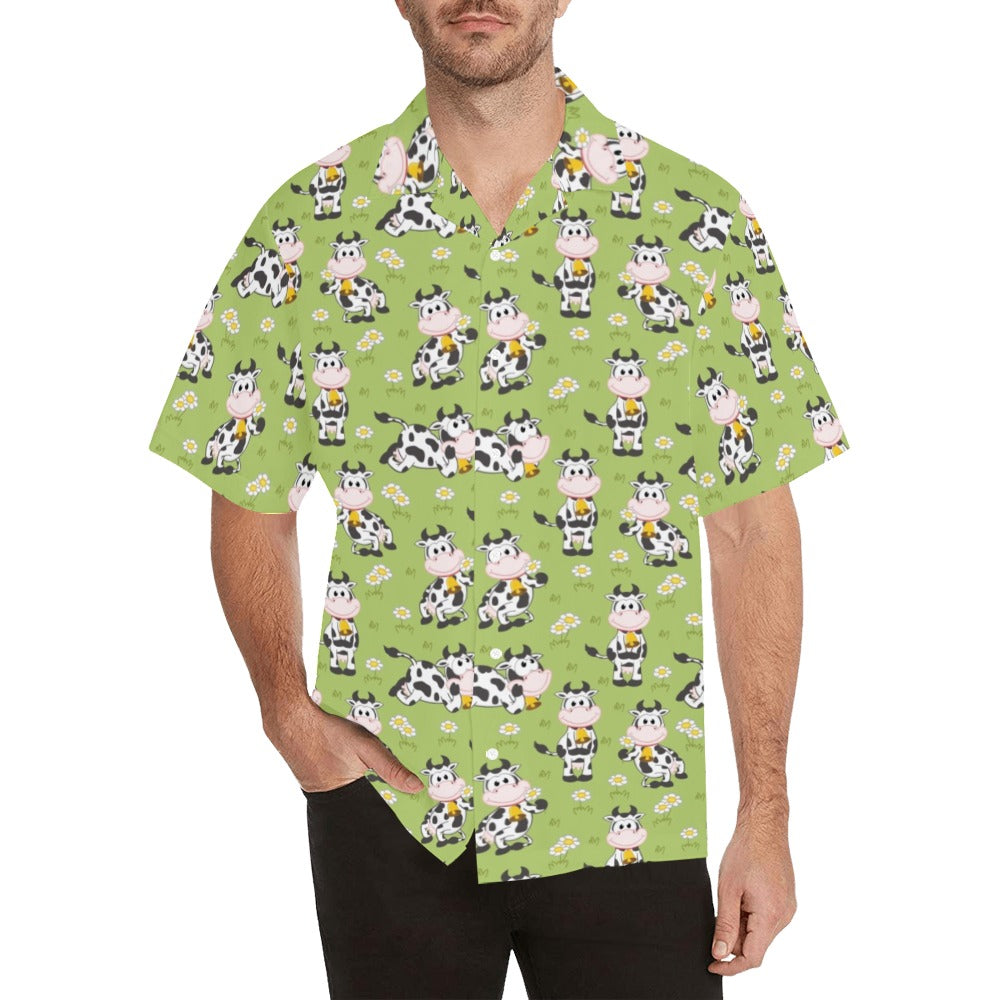 Cattle Print Design LKS401 Men's Men's Hawaiian Shirt