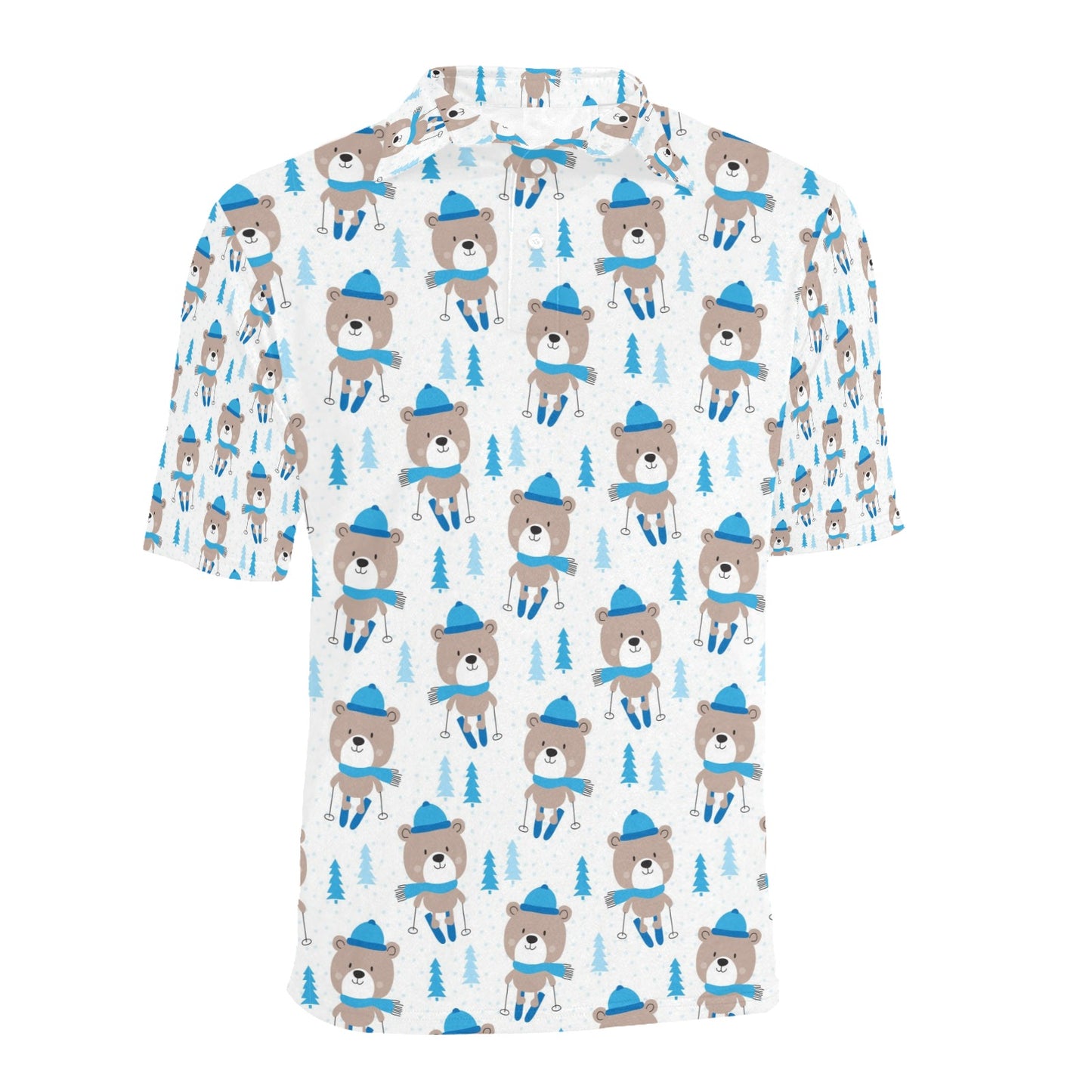 Ski Print Design LKS306 Men Polo Shirt