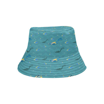 Scuba Driving Pattern Print Design LKS306 Unisex Bucket Hat
