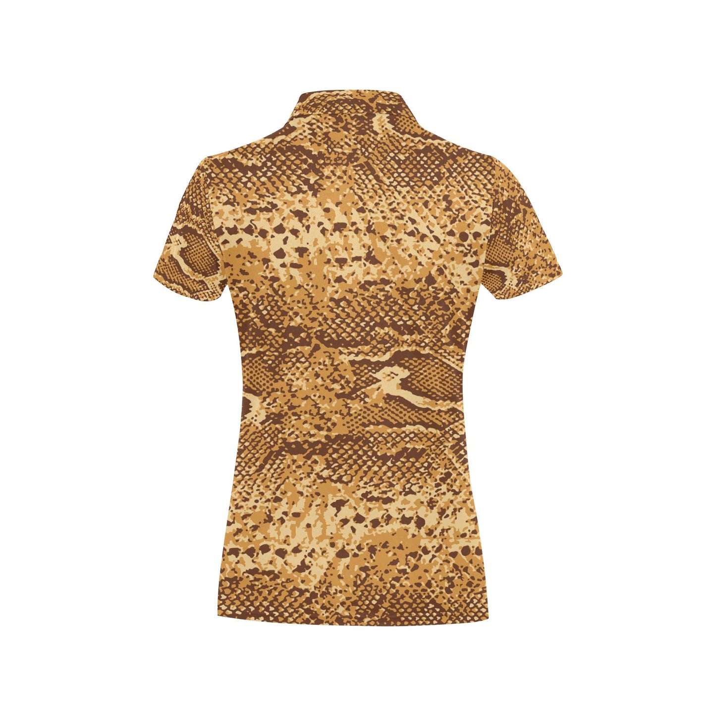 Python Brown Pattern Print Design A03 Women's Polo Shirt