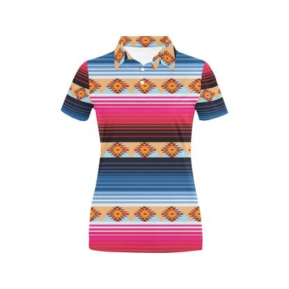 Mexican Pattern Print Design 03 Women's Polo Shirt