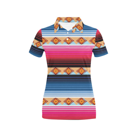 Mexican Pattern Print Design 03 Women's Polo Shirt