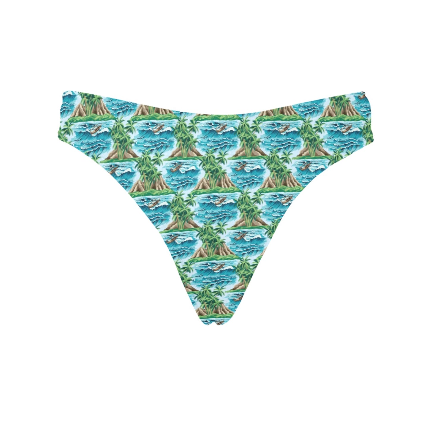 Palm Tree Hawaiian Themed Design Print Women's Thongs