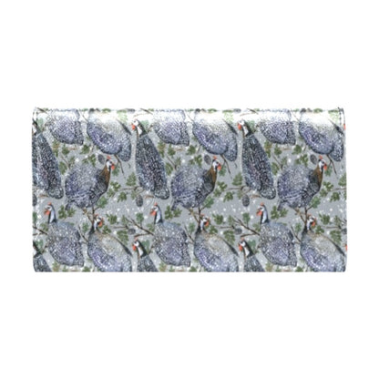 Guinea Fowl Print Design LKS402 Women's Trifold Wallet