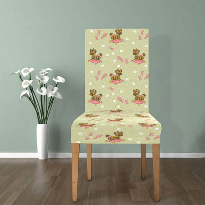 Yorkshire Cute Terriers Print Design LKS301 Dining Chair Slipcover