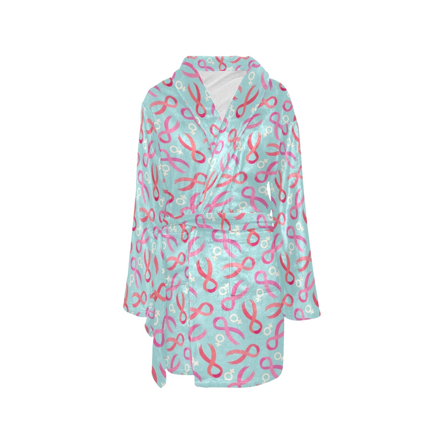 Breast cancer Pattern Print Design 03 Women's Fleece Robe