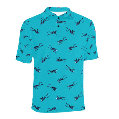 Scuba Driver Print Design LKS304 Men Polo Shirt