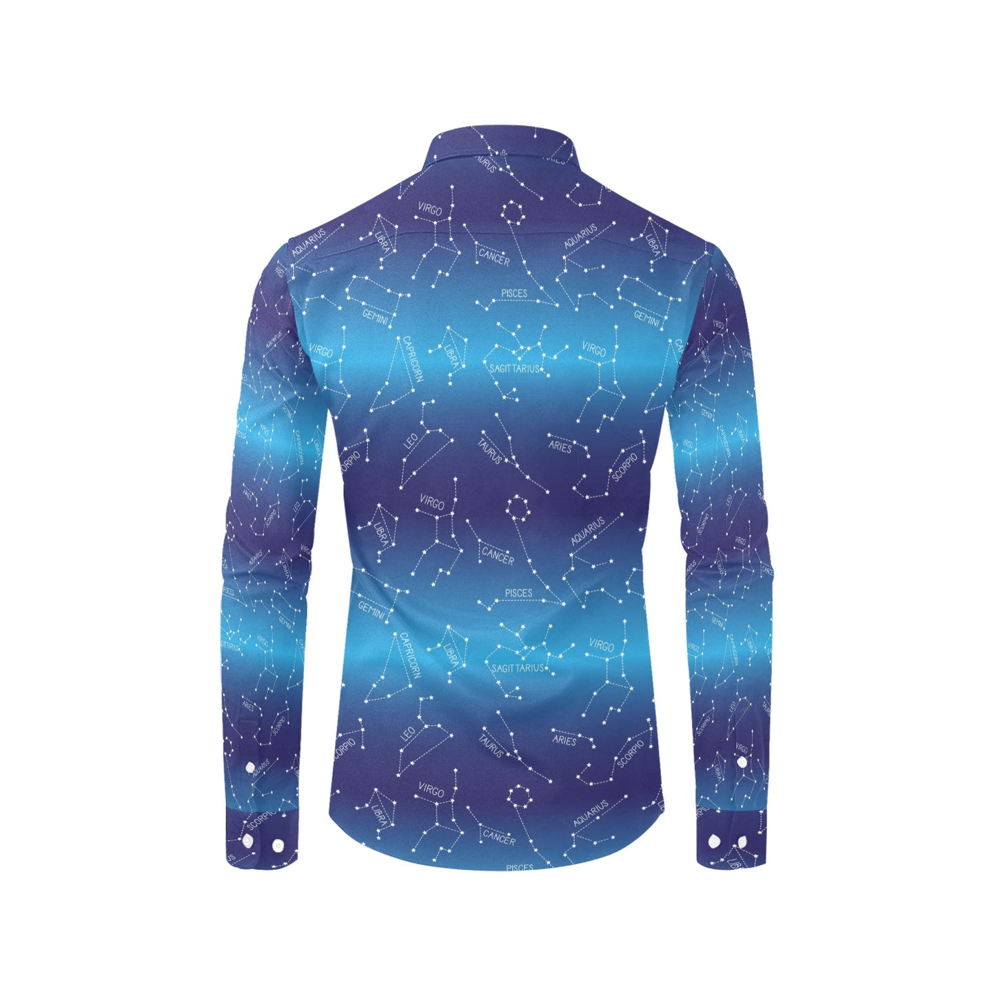 Virgo Print Design LKS302 Men's Long Sleeve Dress Shirt