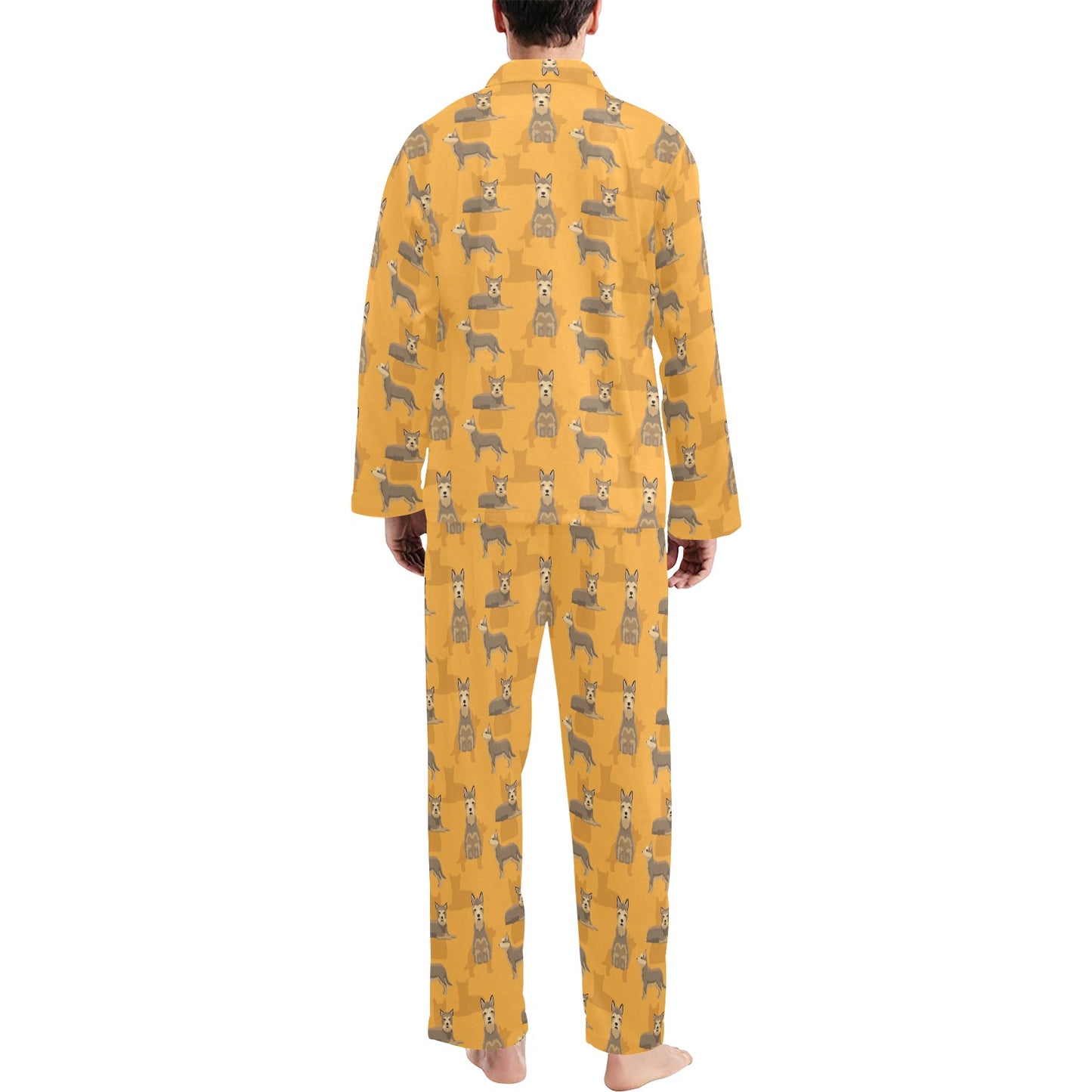 Berger Picard Pattern Print Design 01 Men's Long Pajama Set