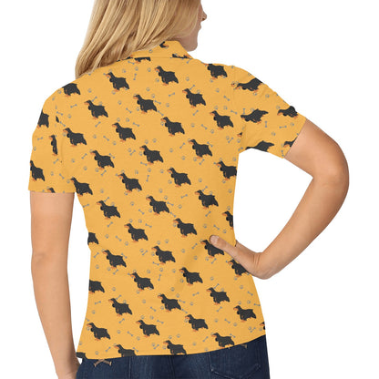 Cocker Pattern Print Design 01 Women's Polo Shirt