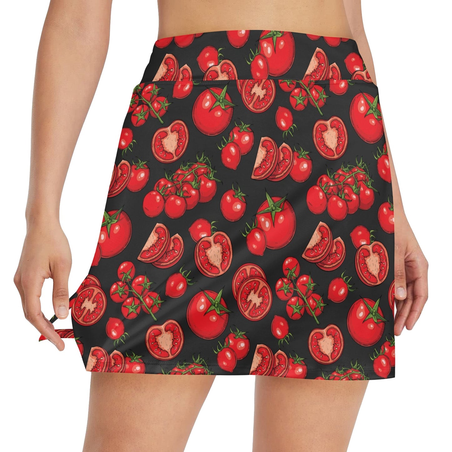 Tomato Print Design LKS303 17" Golf & Pickleball Skort with Pockets