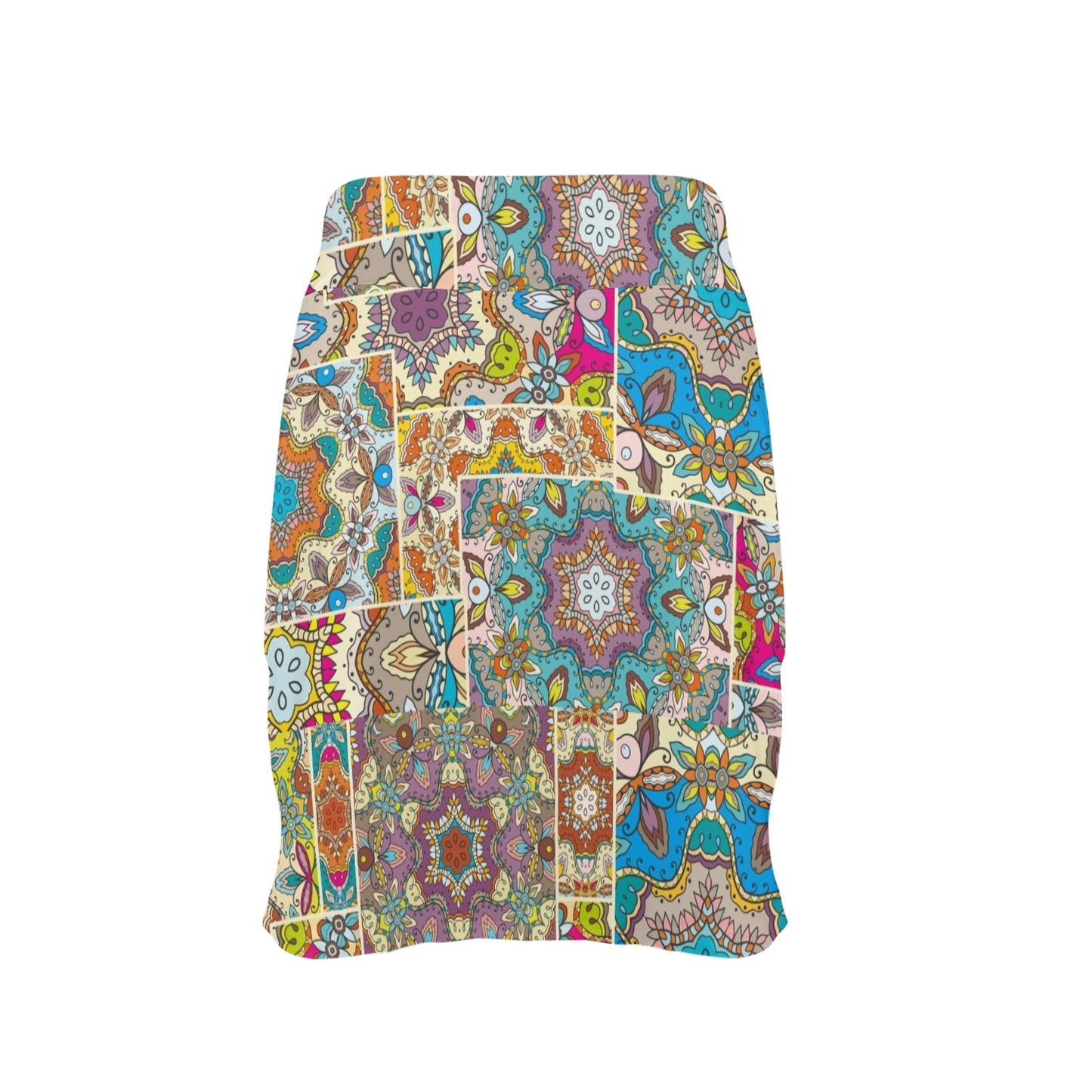 Patchwork Print Design LKS402 17" Golf & Pickleball Skort with Pockets