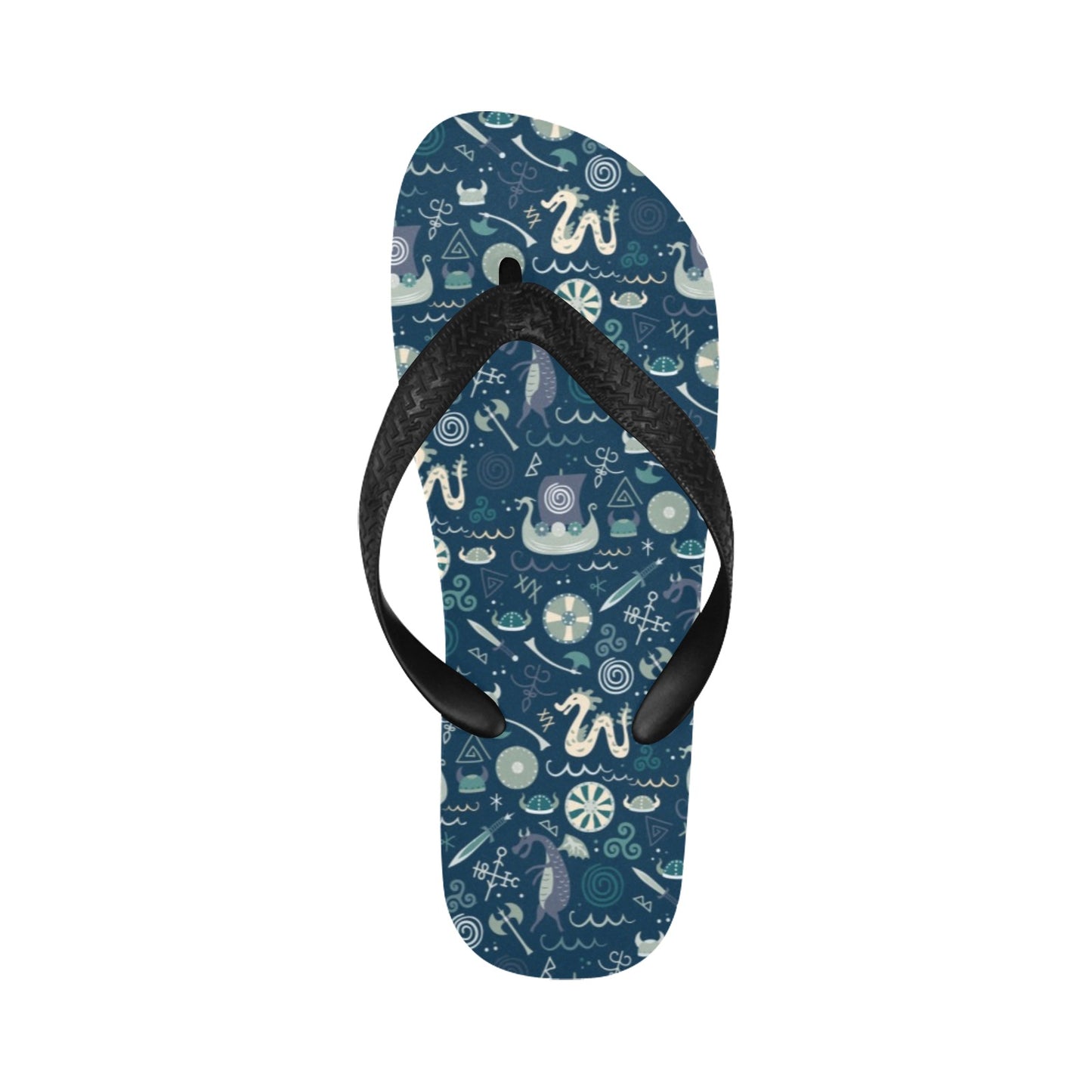 Vikings Print Design LKS305 Flip Flops