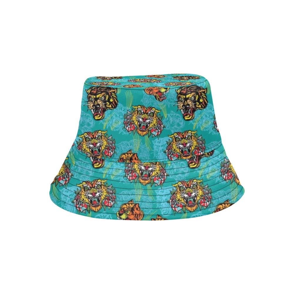 Tattoo Tiger Head Print Design LKS304 Unisex Bucket Hat