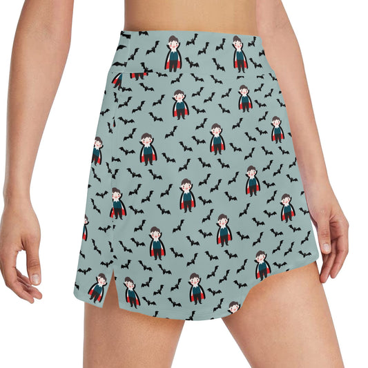 Vampire Print Design LKS304 17" Golf & Pickleball Skort with Pockets