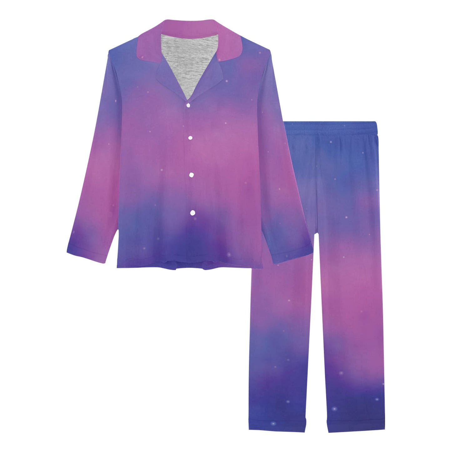 Nebula Pattern Print Design A05 Women's Long Pajama Set