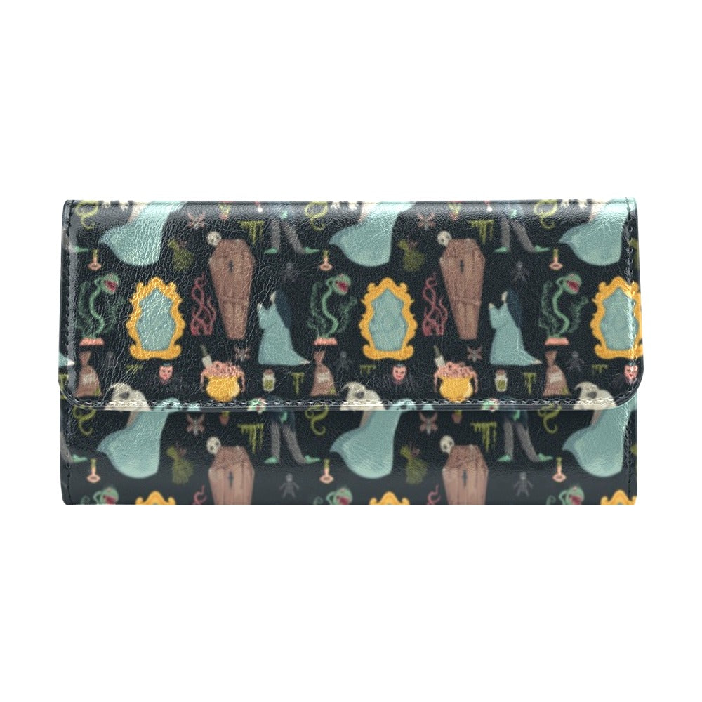 Creepy Print Design LKS303 Women's Trifold Wallet