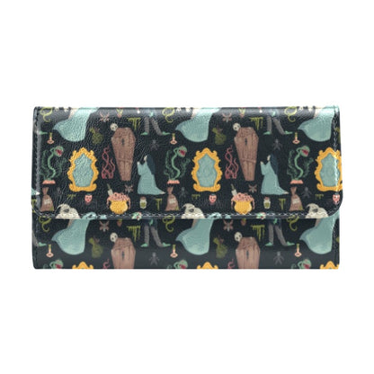 Creepy Print Design LKS303 Women's Trifold Wallet