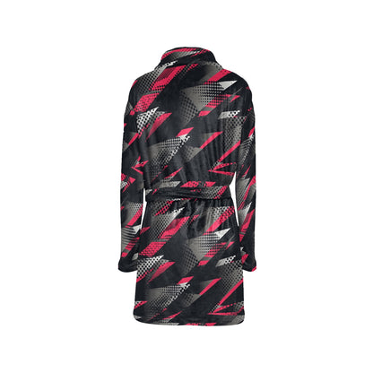 Racing Style Pattern Print Design A04 Women's Fleece Robe