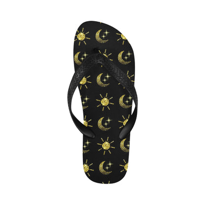 Sun Moon Print Design LKS304 Flip Flops