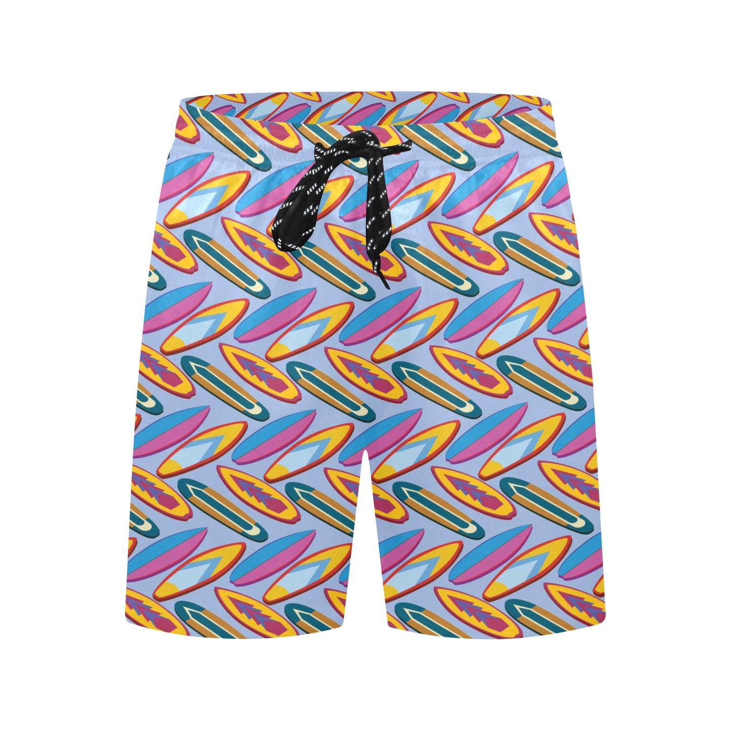 Surfboard Pattern Print Design LKS303 Men's Swim Trunks Beach Shorts