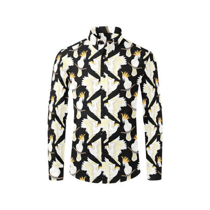 Cockatoo Print Design LKS402 Men's Long Sleeve Dress Shirt