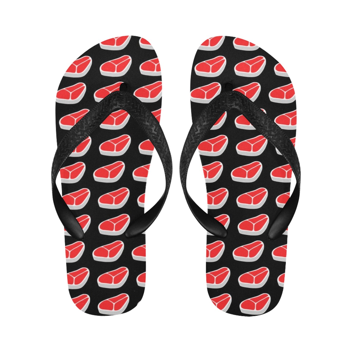 Steak Print Design LKS303 Flip Flops