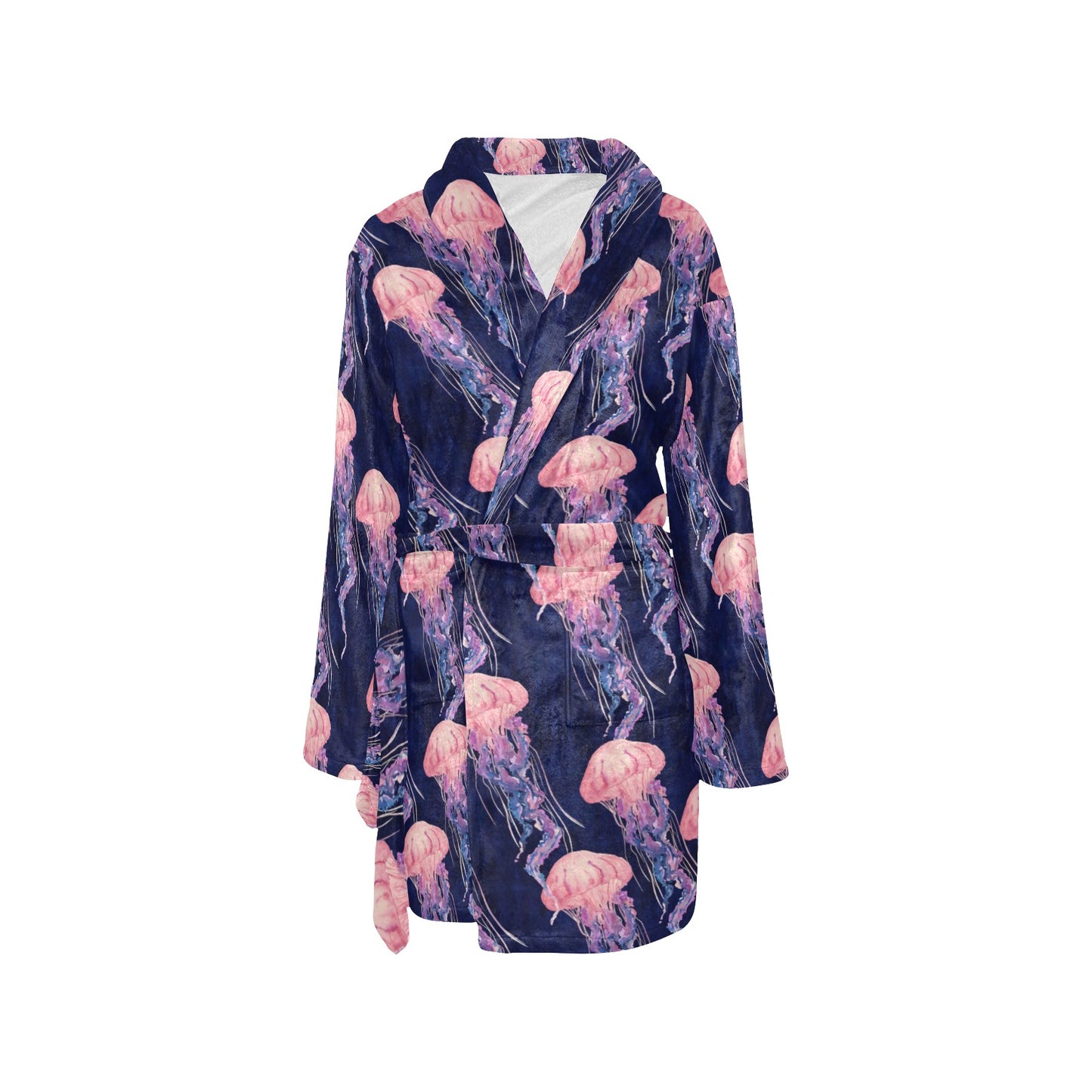 Jellyfish Pattern Print Design 03 Women's Fleece Robe