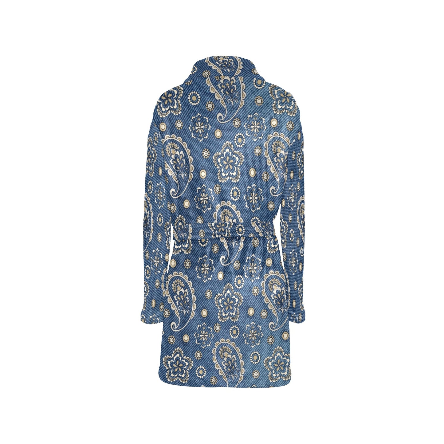 Jean Paisley Pattern Print Design 01 Women's Fleece Robe