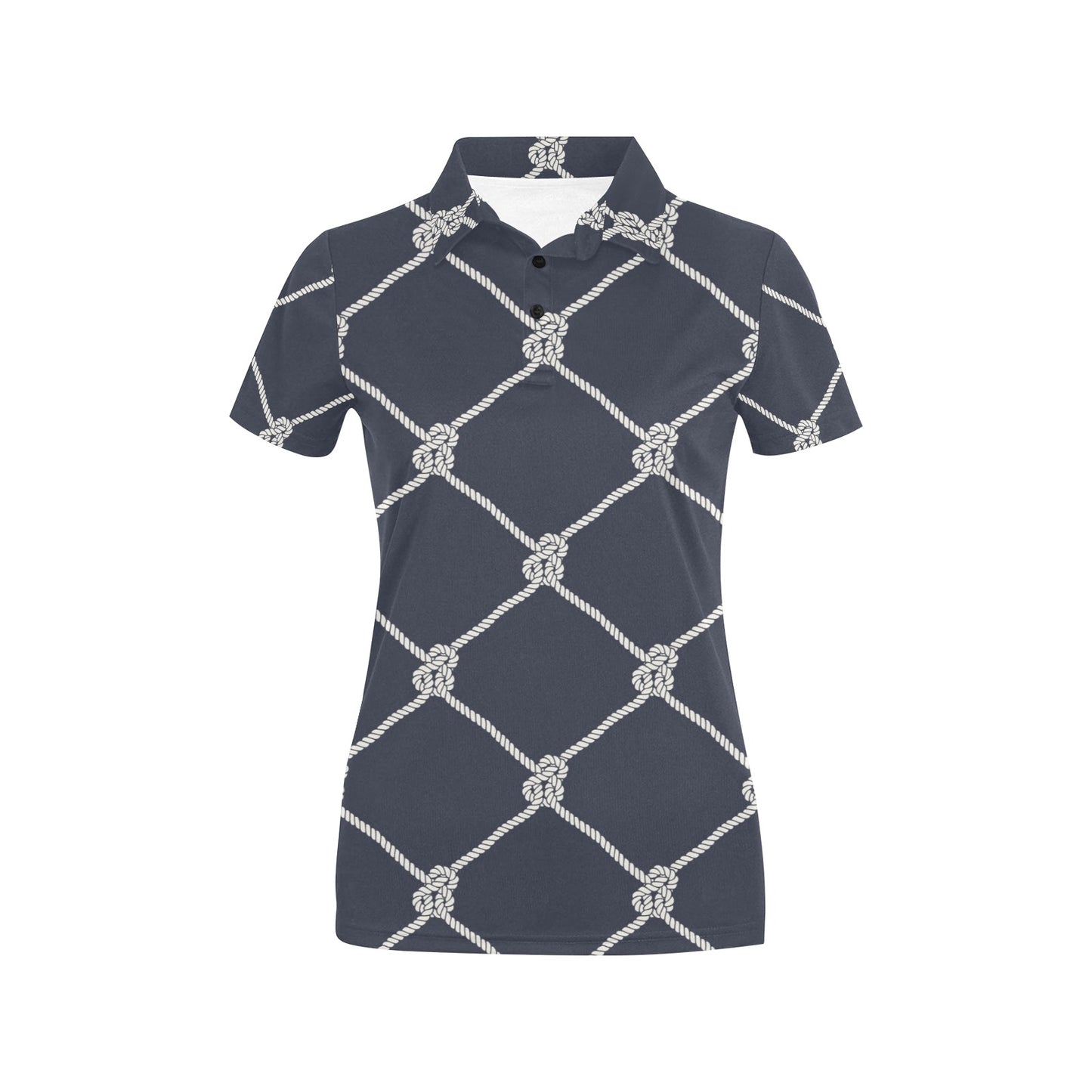 Rope Pattern Print Design A02 Women's Polo Shirt