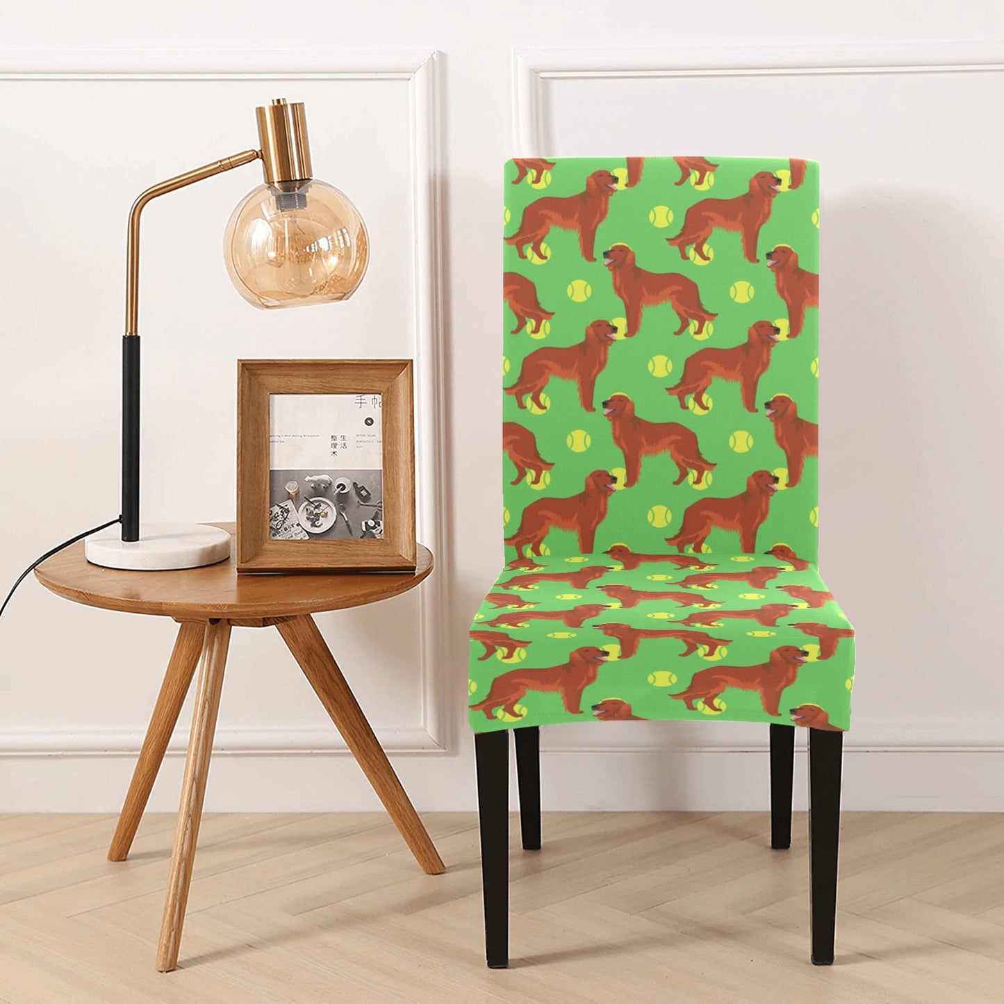Setters Irish Print Design LKS302 Dining Chair Slipcover
