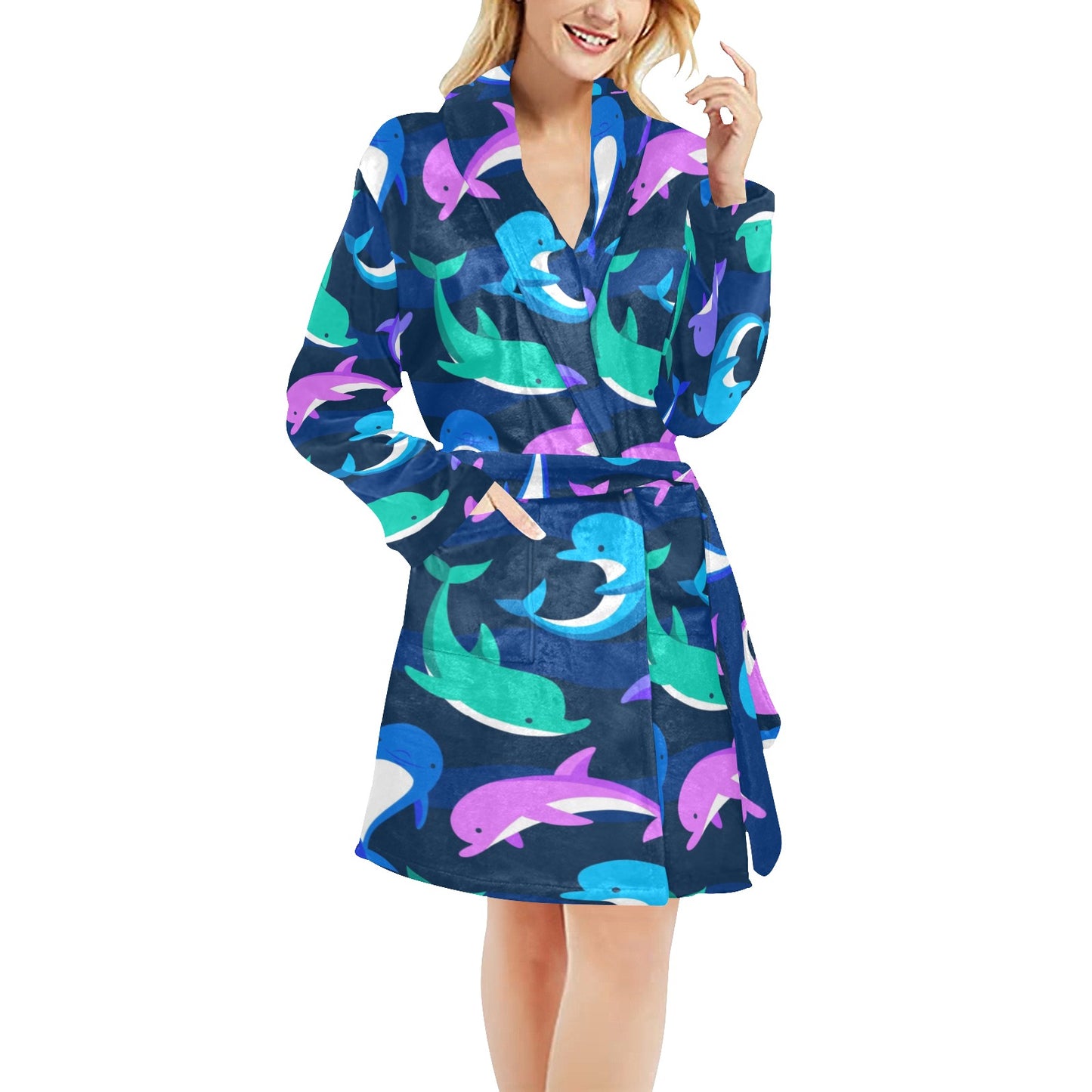 Dolphin Baby Women's Fleece Robe