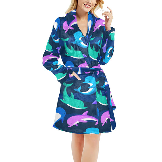 Dolphin Baby Women's Fleece Robe