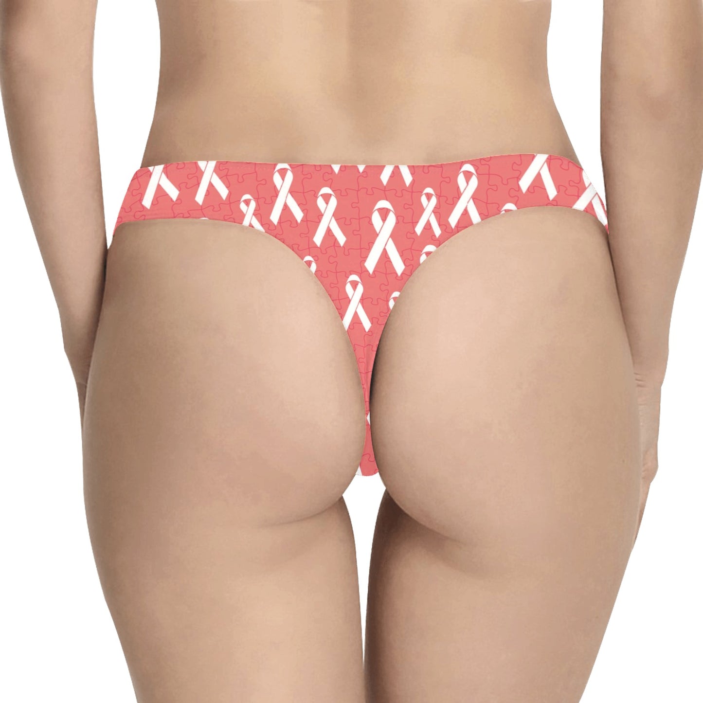 Autism Awareness Ribbon Design Print Women's Thongs