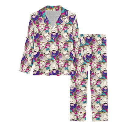 Sheep Print Design LKS403 Women's Long Pajama Set