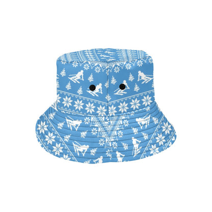 Ski Knit Pattern Print Design LKS302 Unisex Bucket Hat