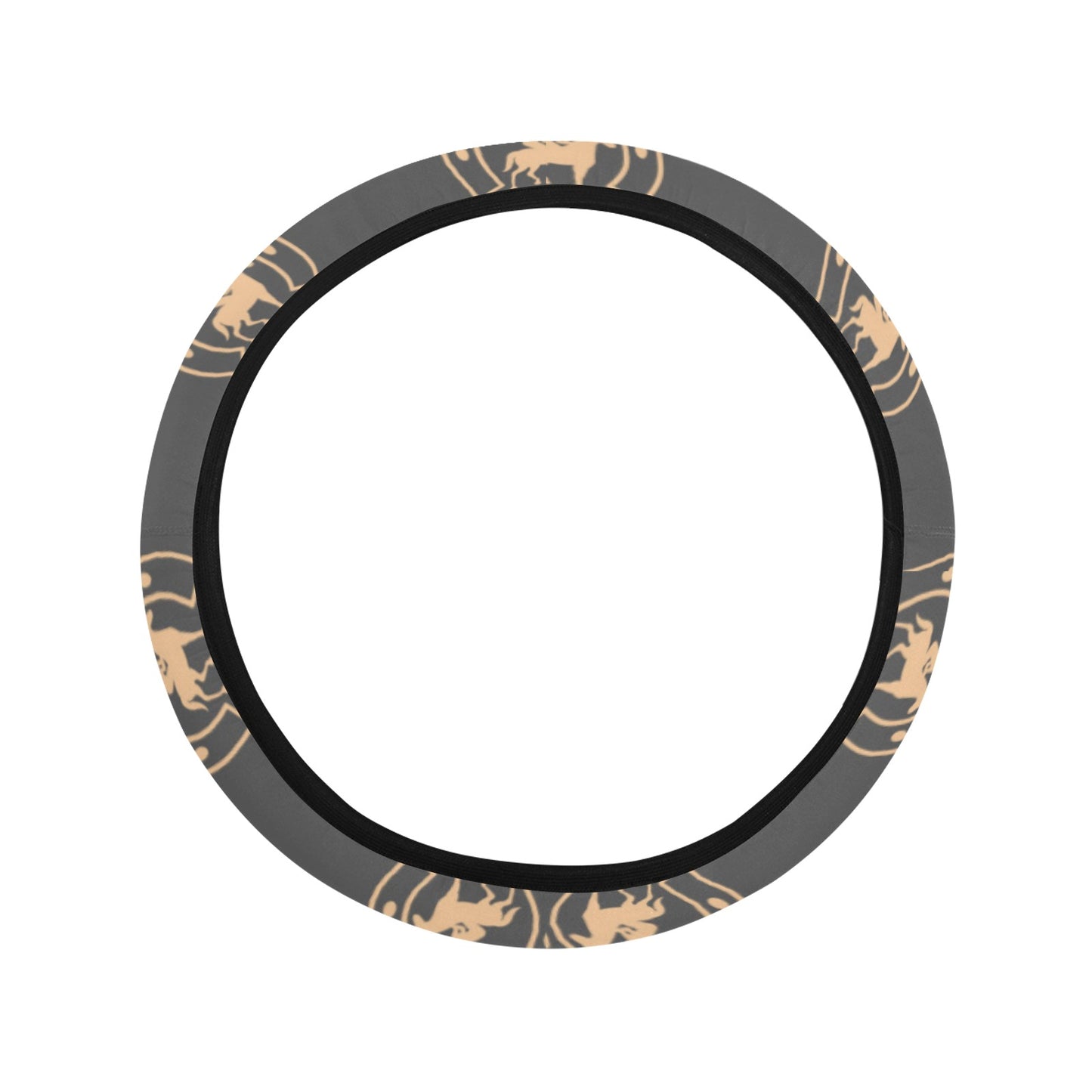Horseshoe Print Design LKS306 Steering Wheel Cover with Elastic Edge