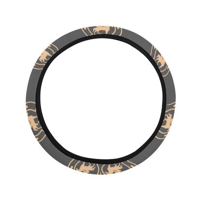 Horseshoe Print Design LKS306 Steering Wheel Cover with Elastic Edge