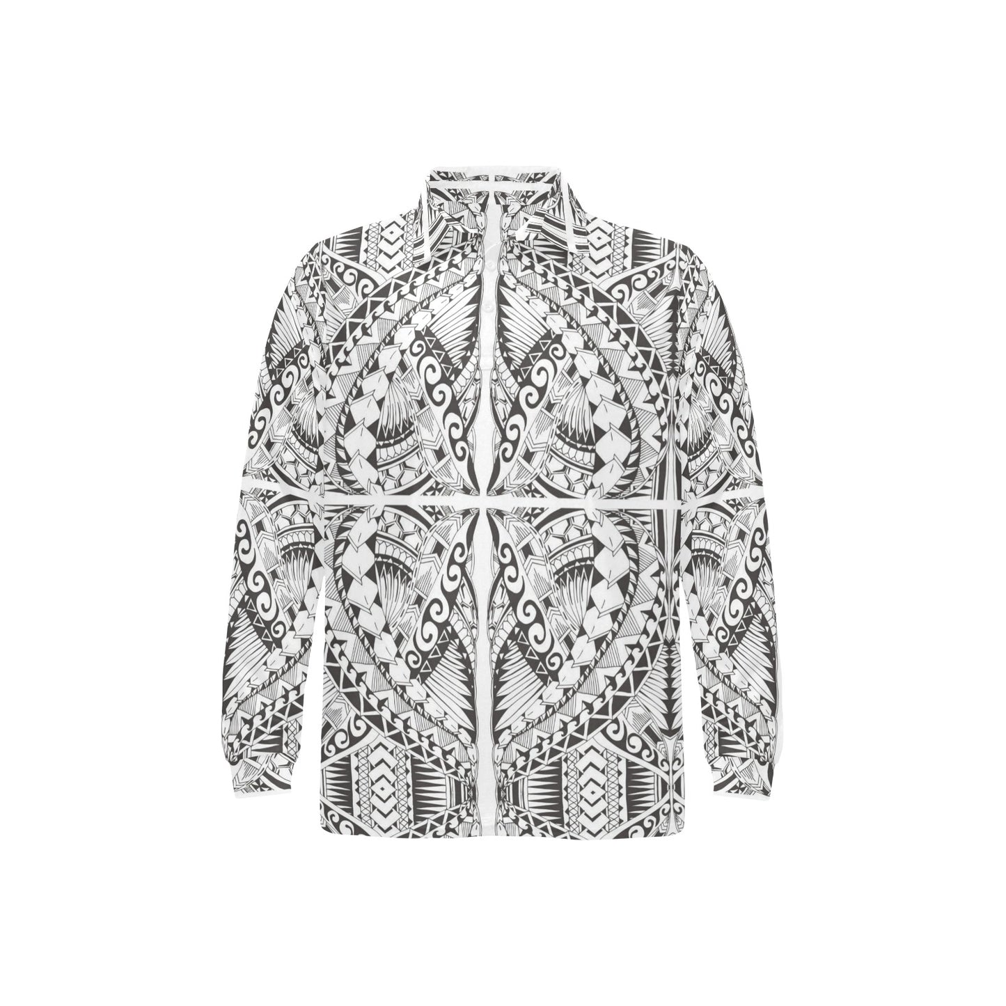 Samoan Style Print Design LKS301 Long Sleeve Polo Shirt For Men's